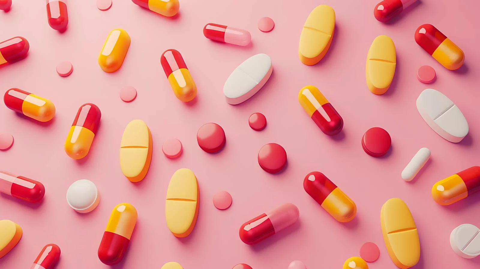 Innovative Pills Array on Bright Background — free download from Dotvec