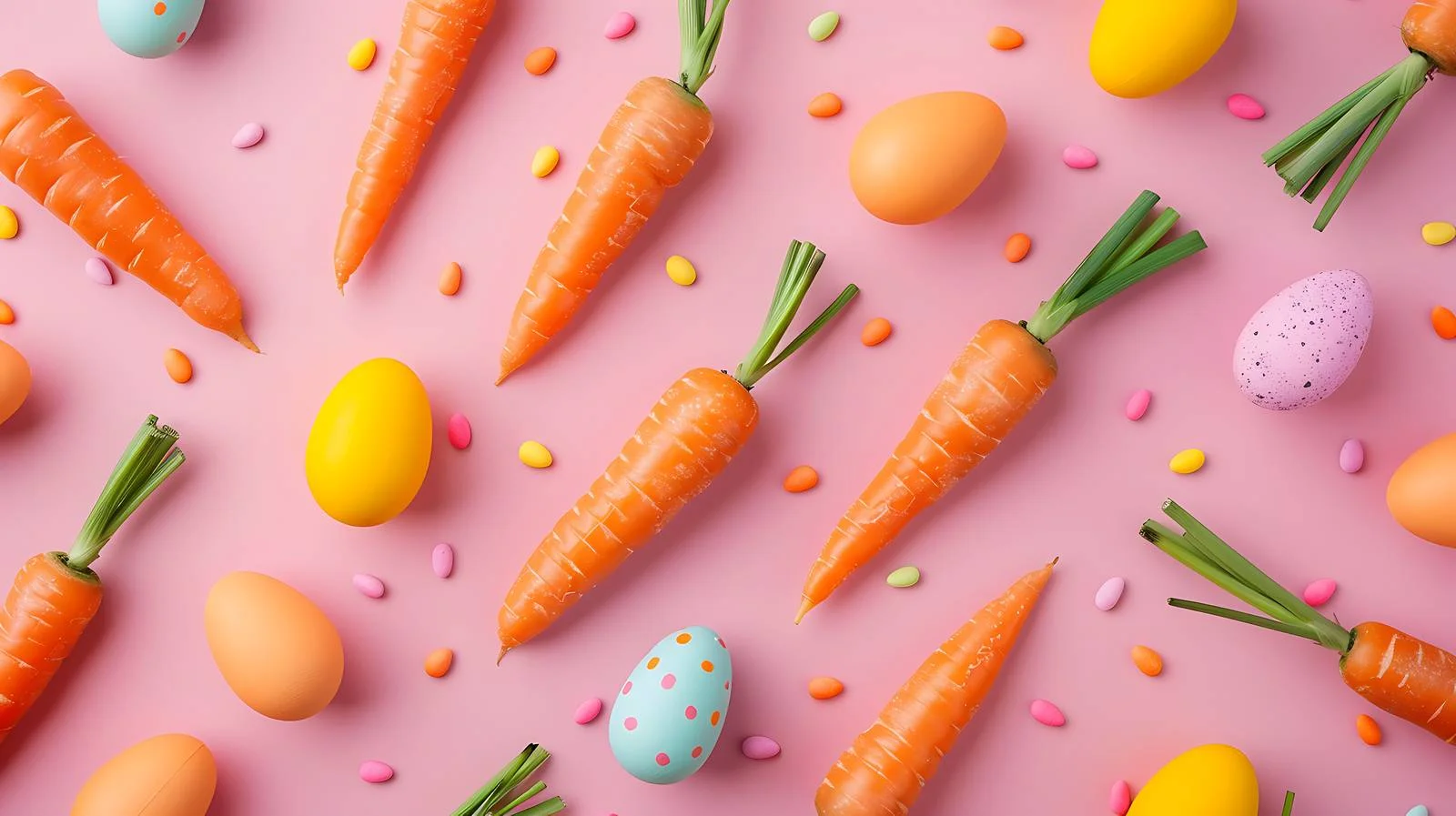 Easter Carrot and Egg Pattern — free download from Dotvec