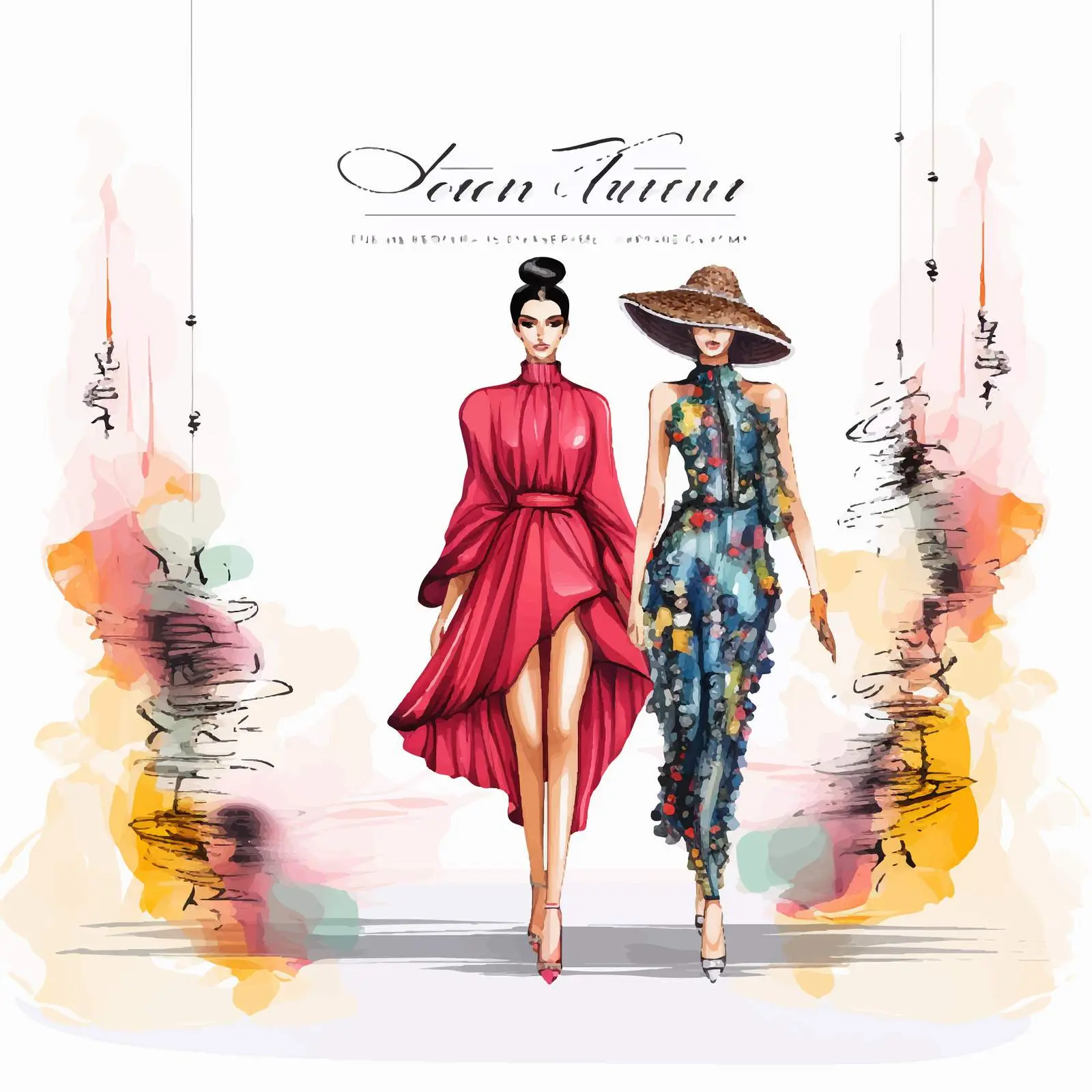 Fashion Show Flyer Template with Model — free download from Dotvec