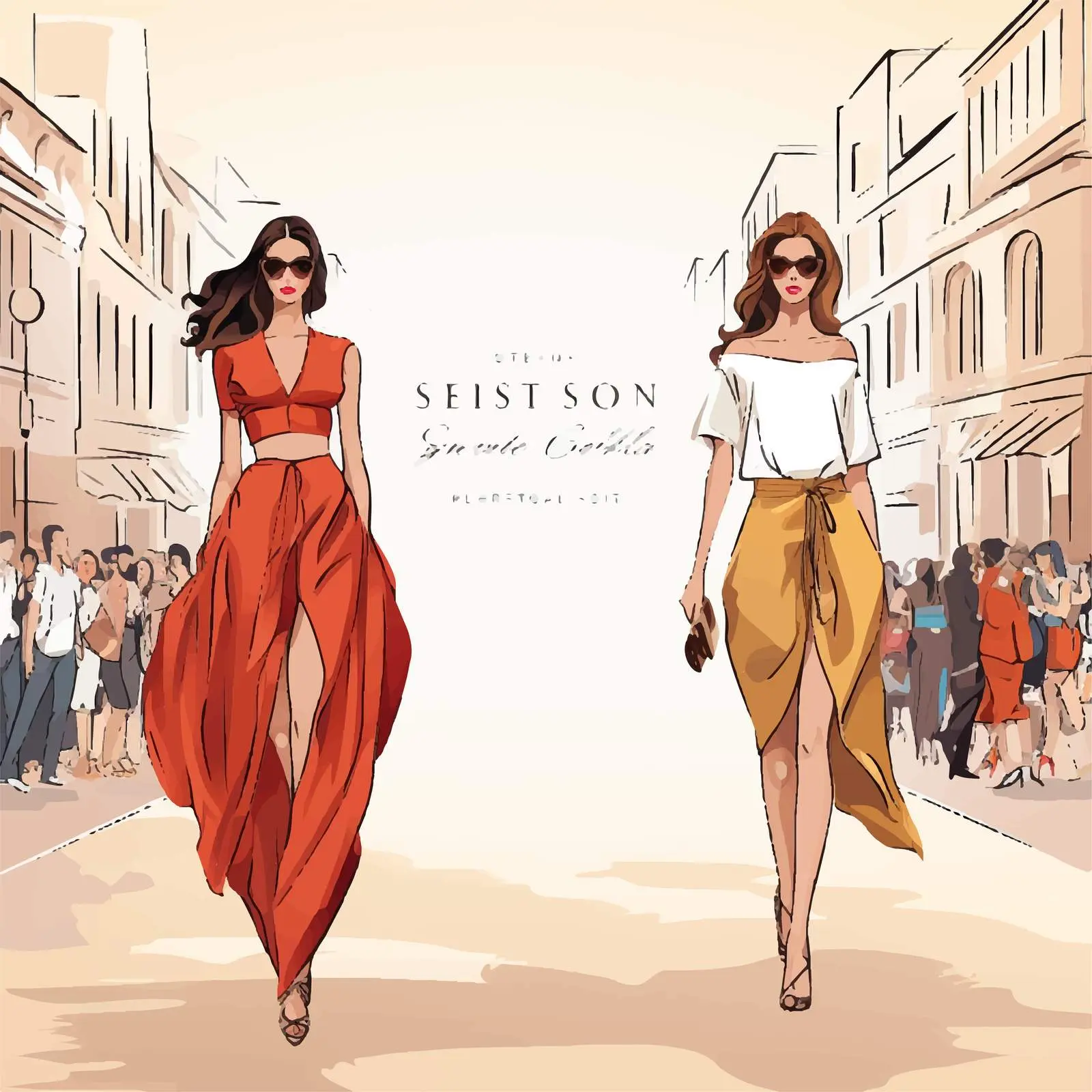 Fashion Show Flyer Template with Model — free download from Dotvec