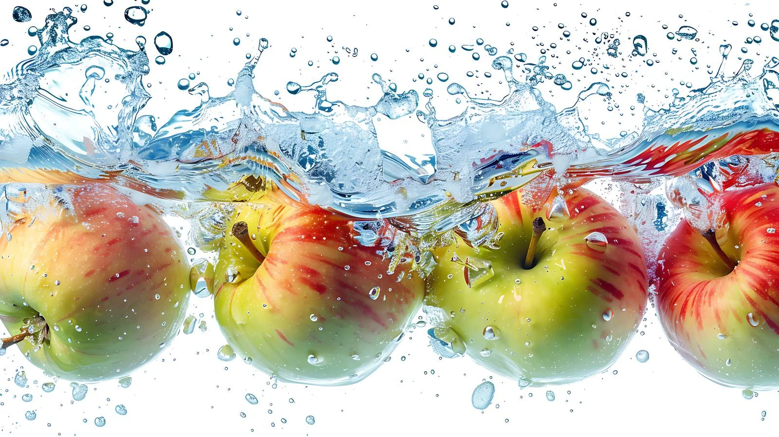 Vibrant Apple Float in Water Illustration — free download from Dotvec