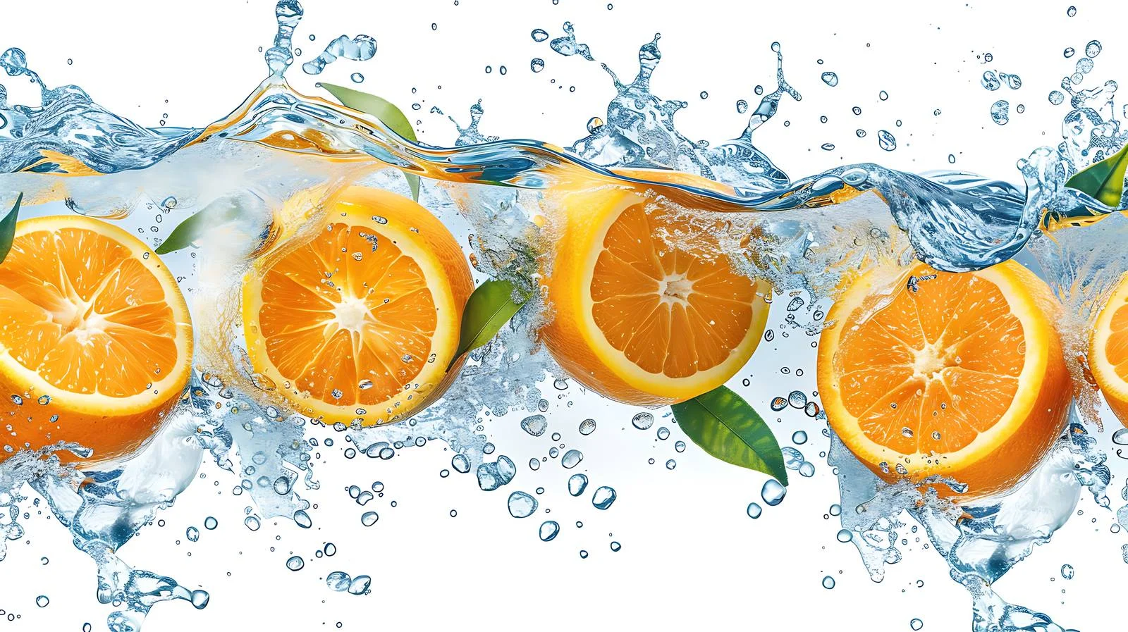Vibrant oranges floating gracefully in water — free download from Dotvec
