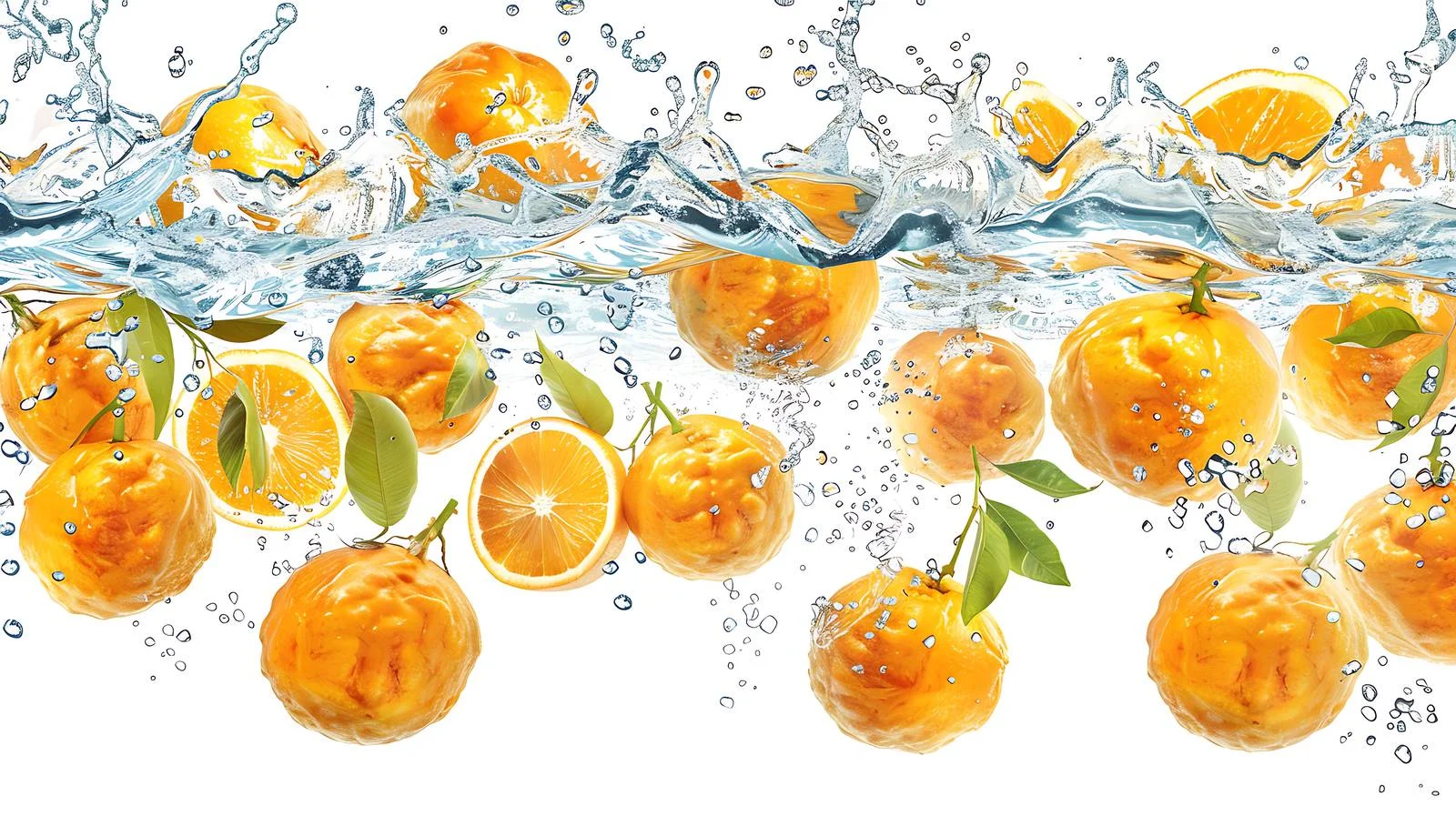Vibrant Oranges Floating in Water — free download from Dotvec