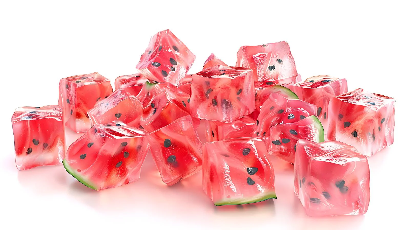 Vibrant Watermelon Ice Cubes Illustration — free download from Dotvec