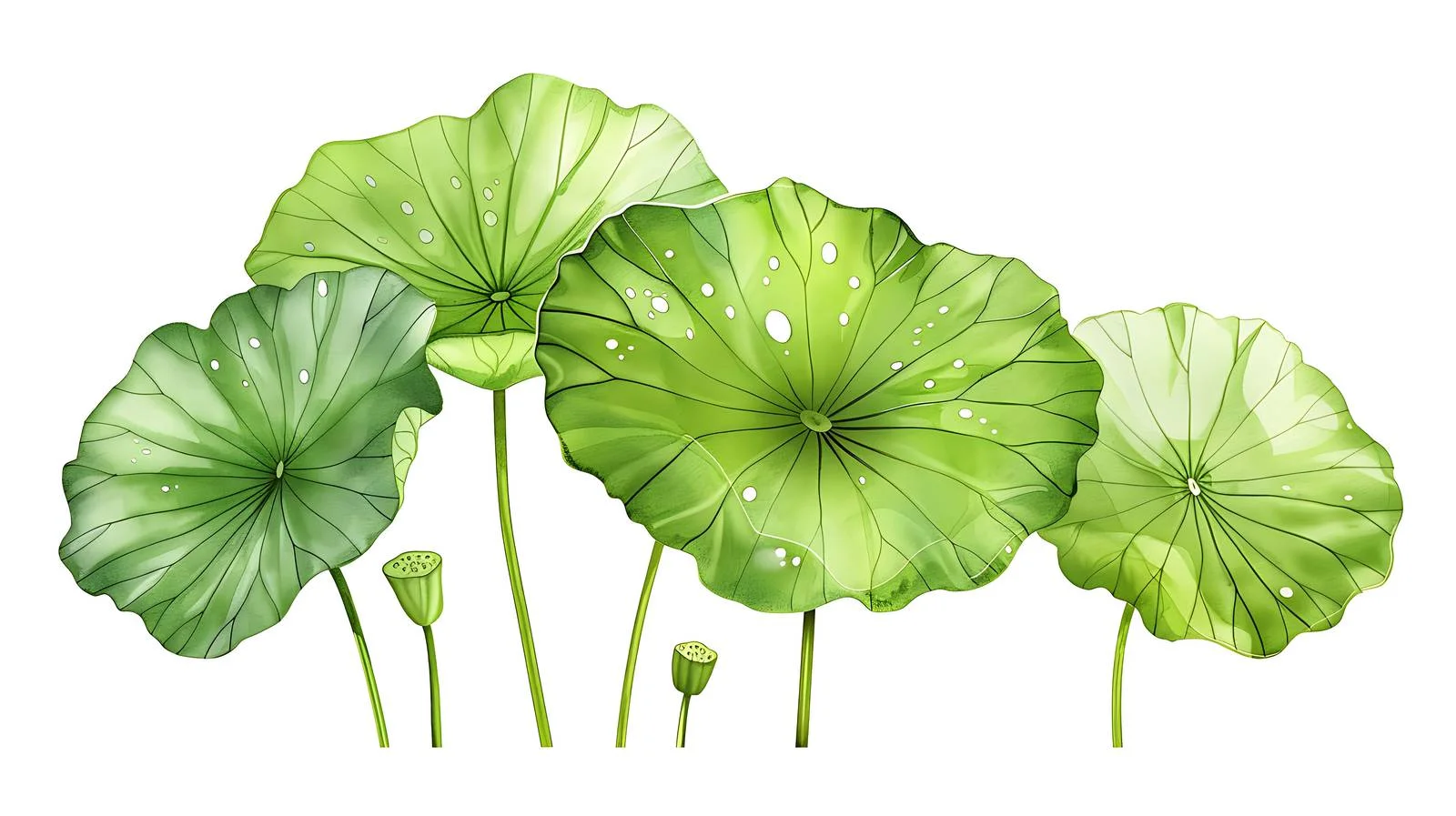 Transparent Lotus Leaf Illustration — free download from Dotvec