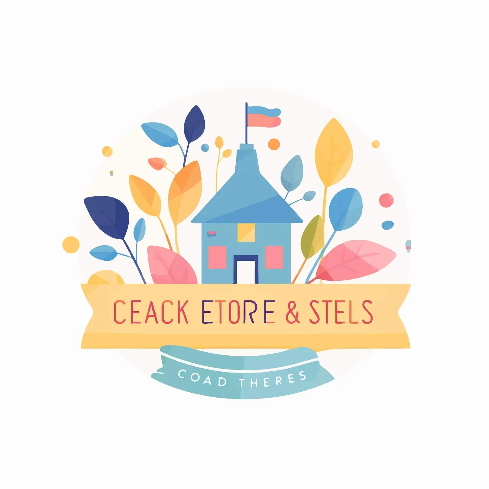 Creative Kids Center Flat Vector Logo — free download from Dotvec