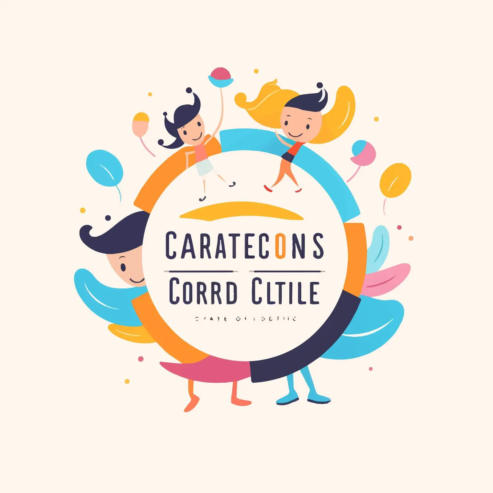 Creative Kids Center Flat Vector Logo — free download from Dotvec