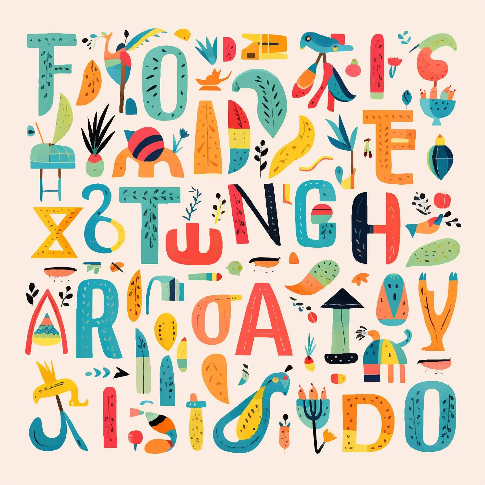 Hand-Drawn Latin and English Alphabet Design — free download from Dotvec