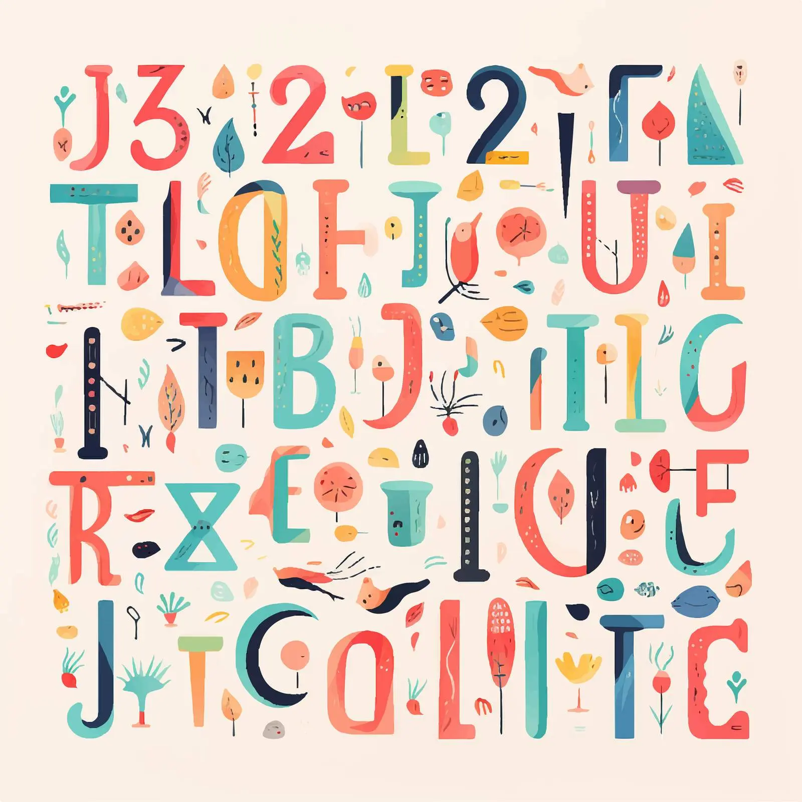 Hand-Drawn Decorative Latin and English Alphabet — free download from Dotvec