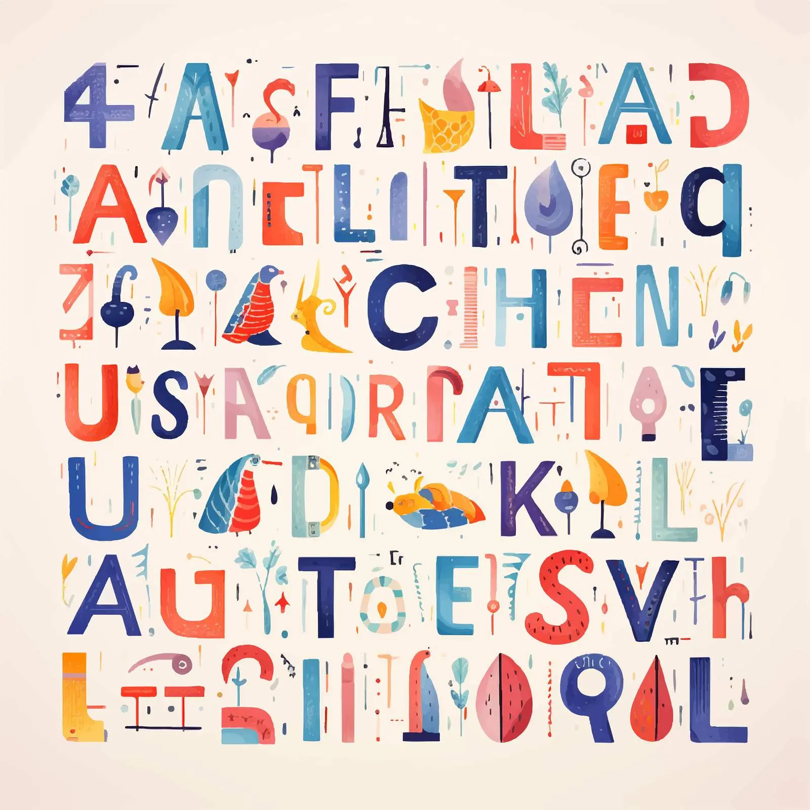 Unique Hand-Drawn Latin and English Alphabet Vectors — free download from Dotvec