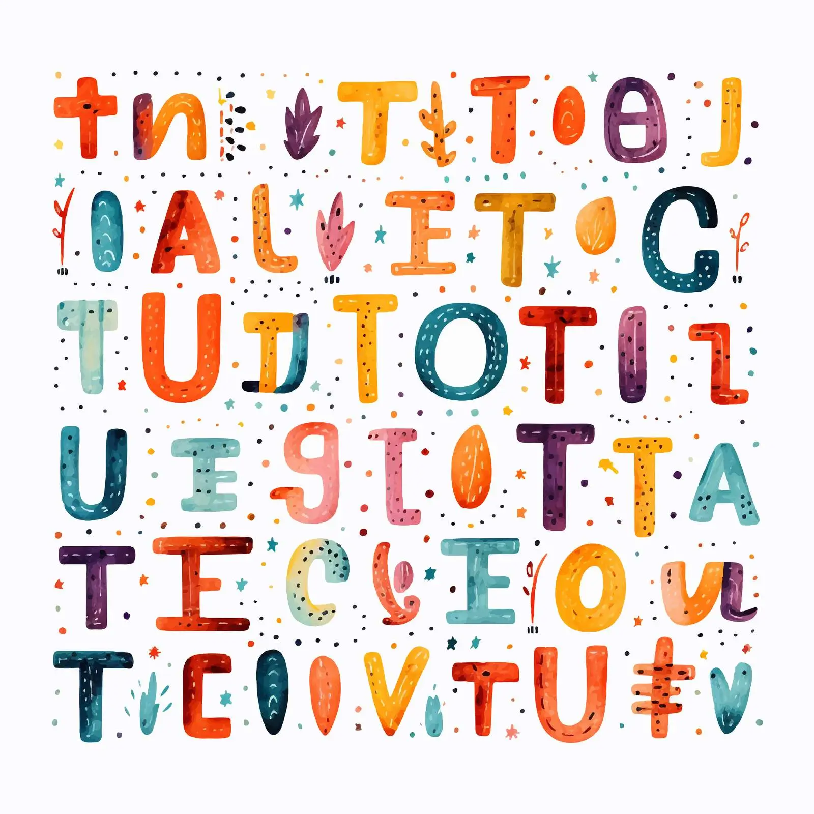 Hand-Drawn Latin Font Alphabet Vectors — free download from Dotvec