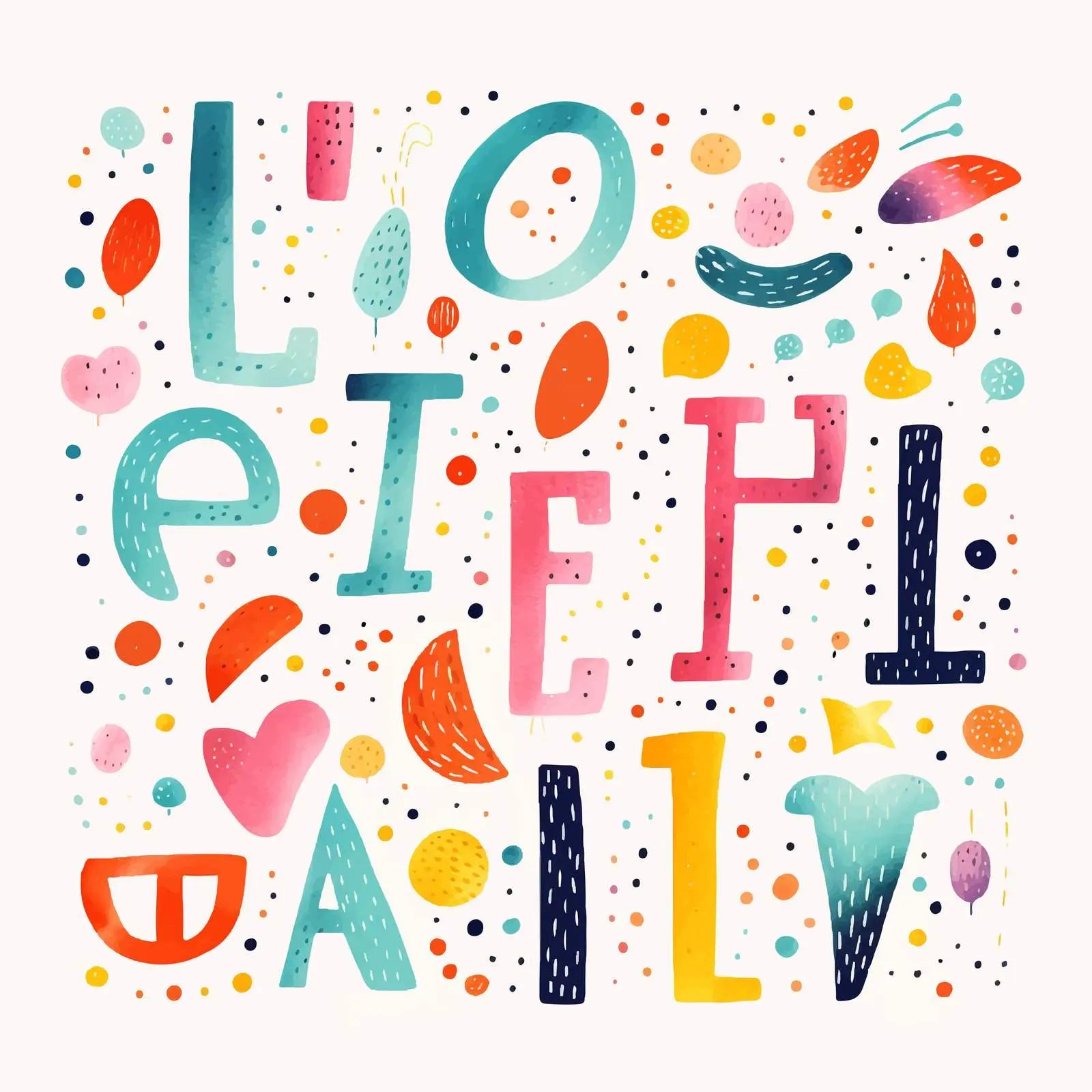 Hand-Drawn Latin Font on White Background — free download from Dotvec