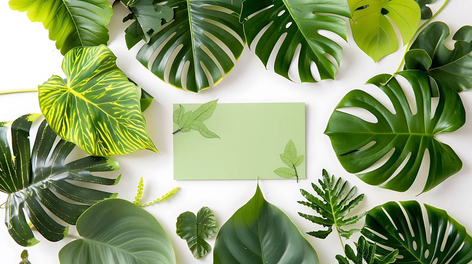 Nature-inspired Green Leaves Layout — free download from Dotvec