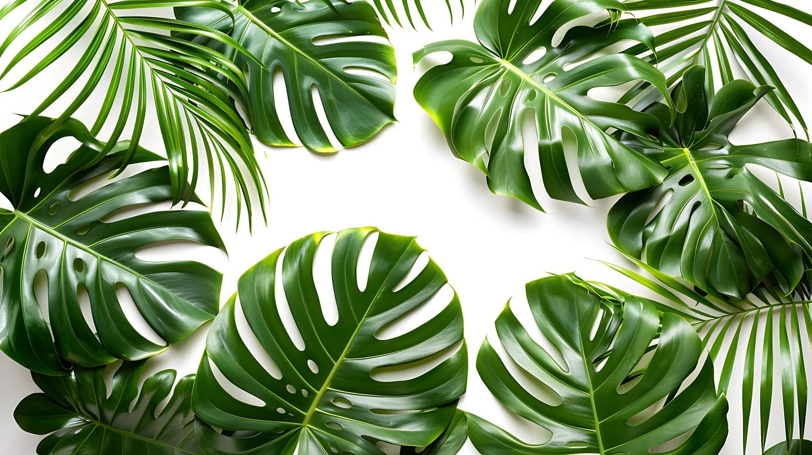 Tropical Leaves Creative Layout — free download from Dotvec