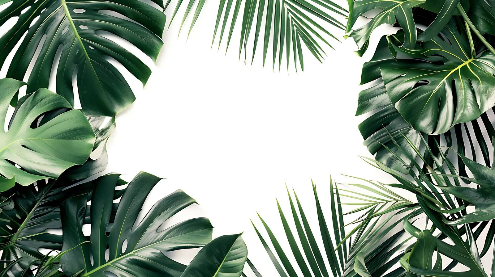 Tropical Leaves Layout Design — free download from Dotvec