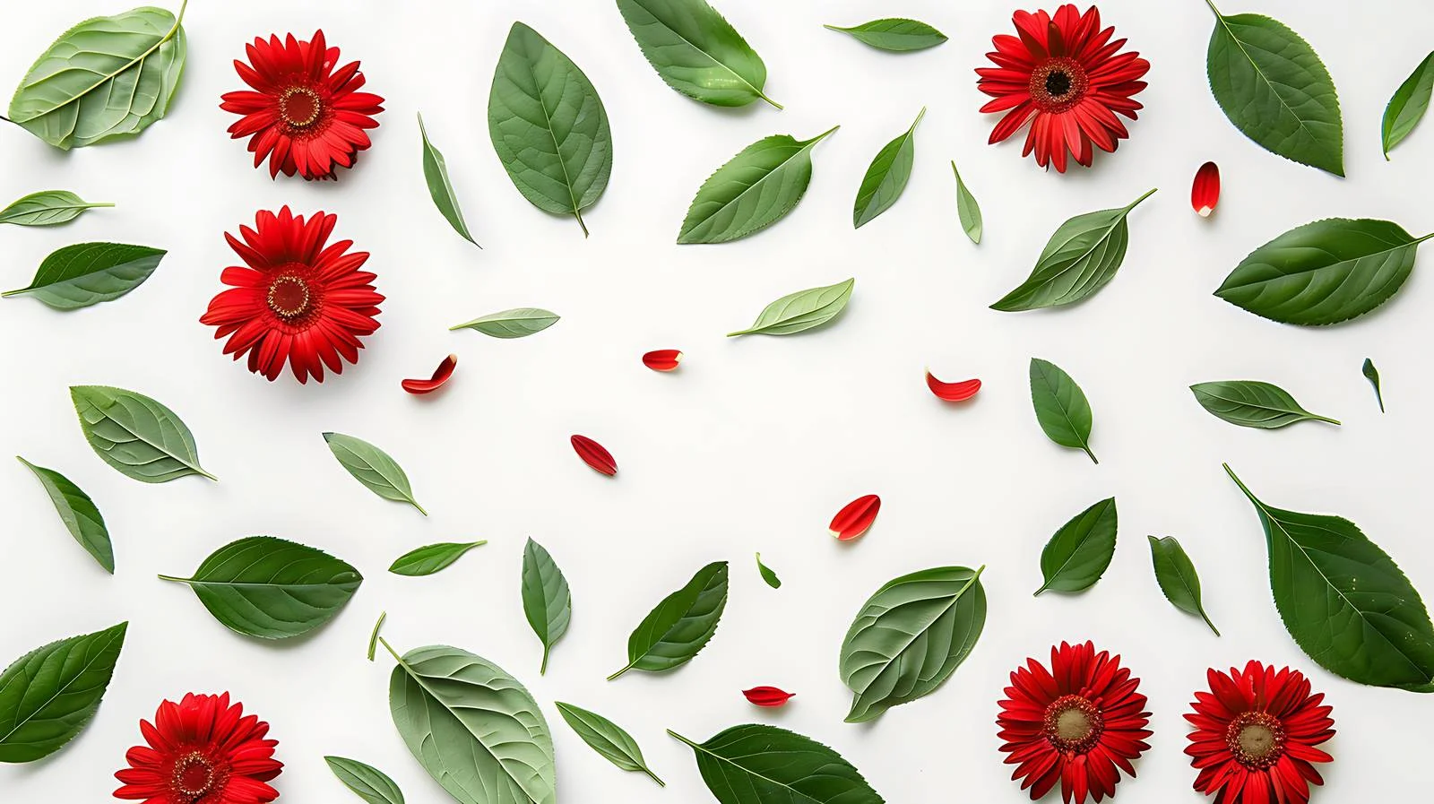Elegant Flower and Leaf Composition — free download from Dotvec