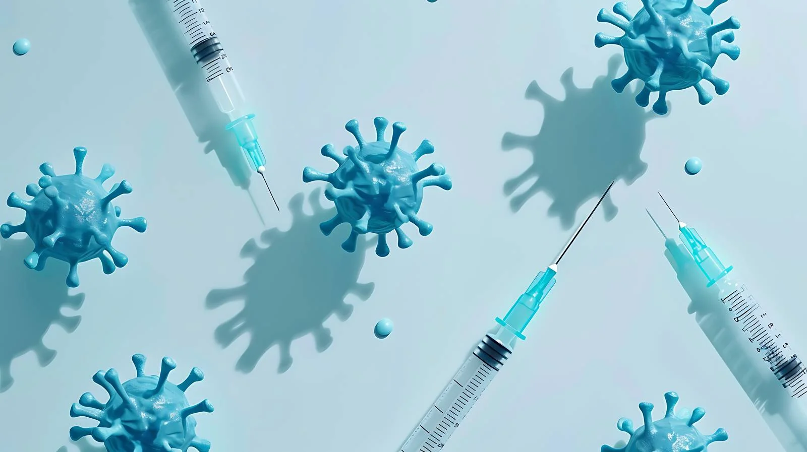 Medical Syringe Pastel Blue Layout — free download from Dotvec