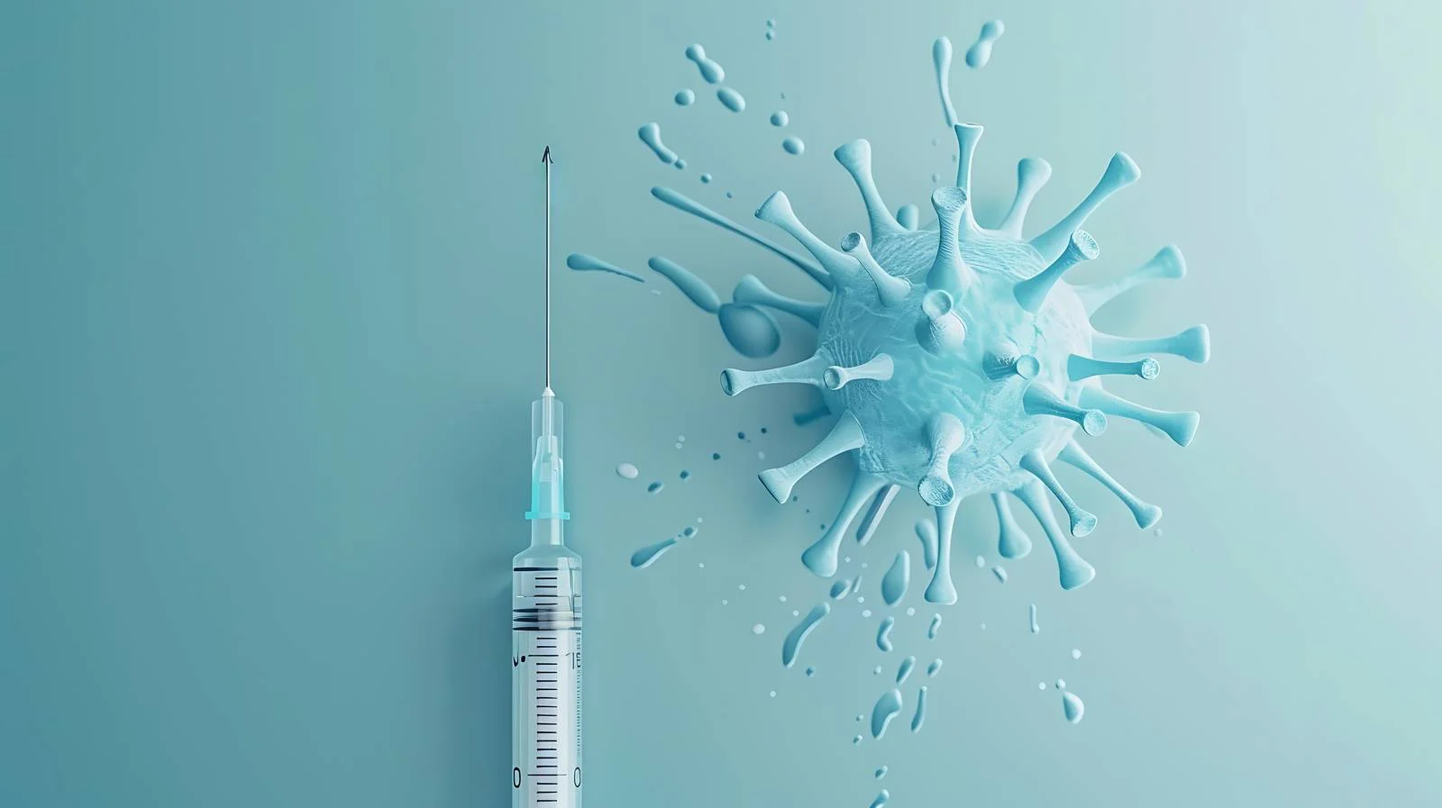 Innovative Syringe Design on Blue Background — free download from Dotvec