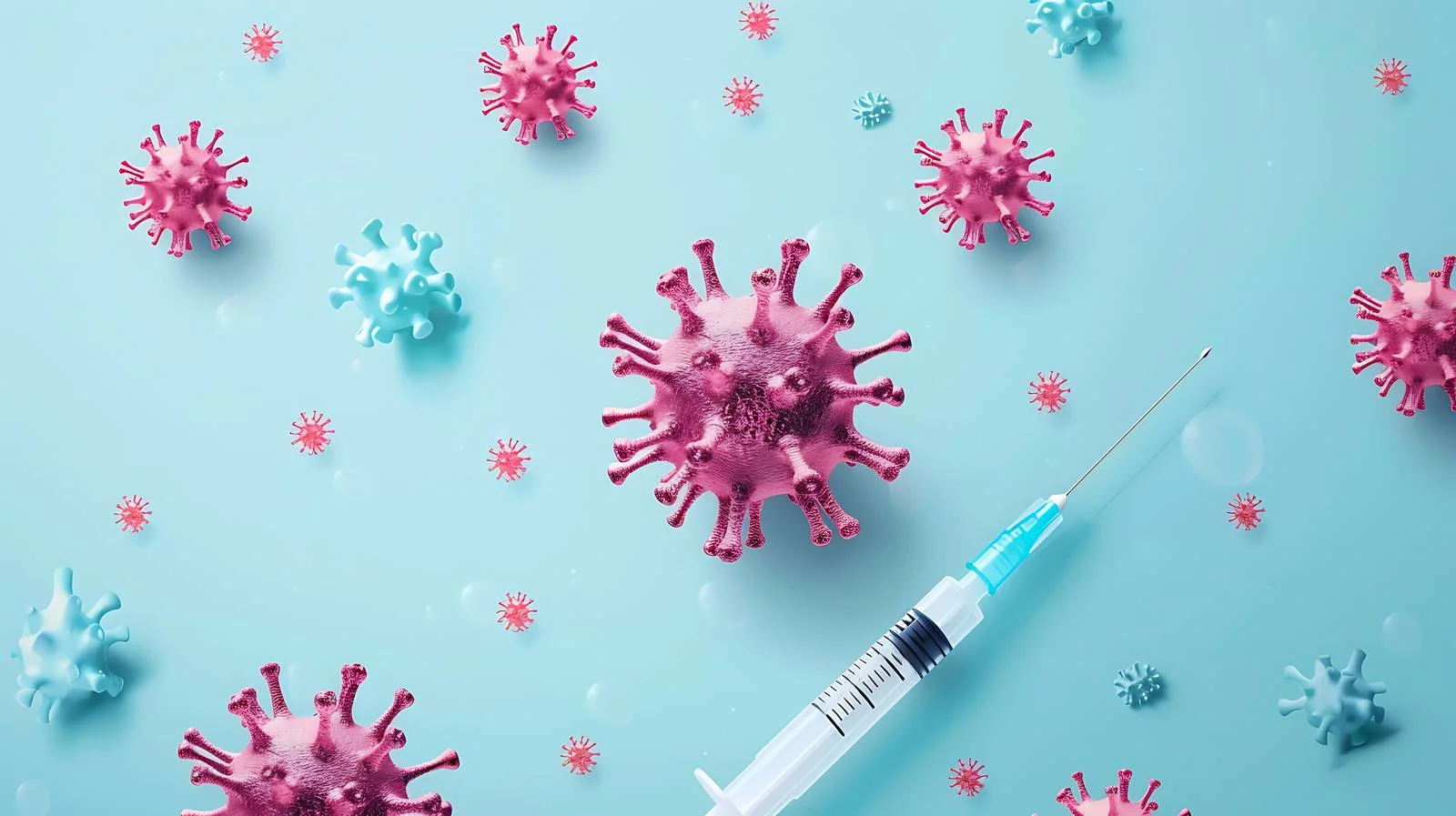 Innovative syringe pastel blue layout — free download from Dotvec