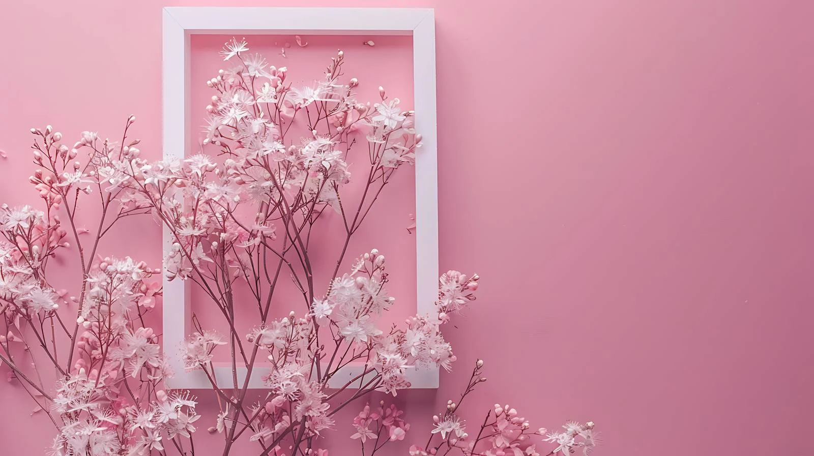 Floral White Frame Layout Design — free download from Dotvec