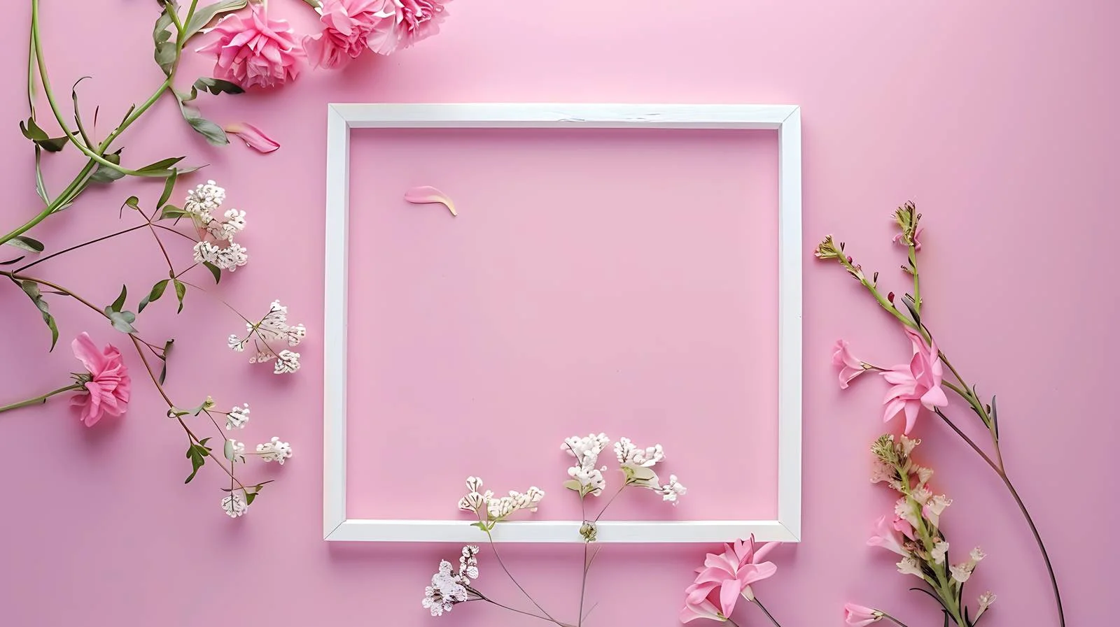 Floral White Frame Creative Layout — free download from Dotvec