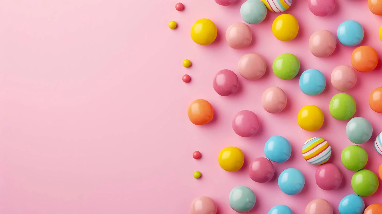 Vibrant Candy Arrangement on Pink Background — free download from Dotvec