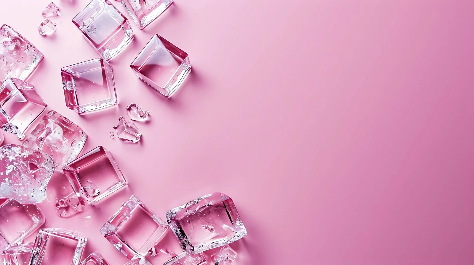 Elegant Ice Cube Arrangement on Pink Background — free download from Dotvec