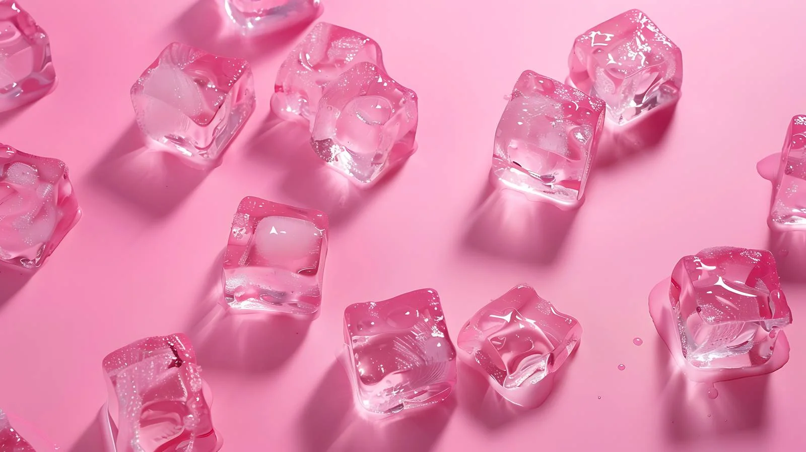 Elegant Ice Cubes on Pink Background — free download from Dotvec
