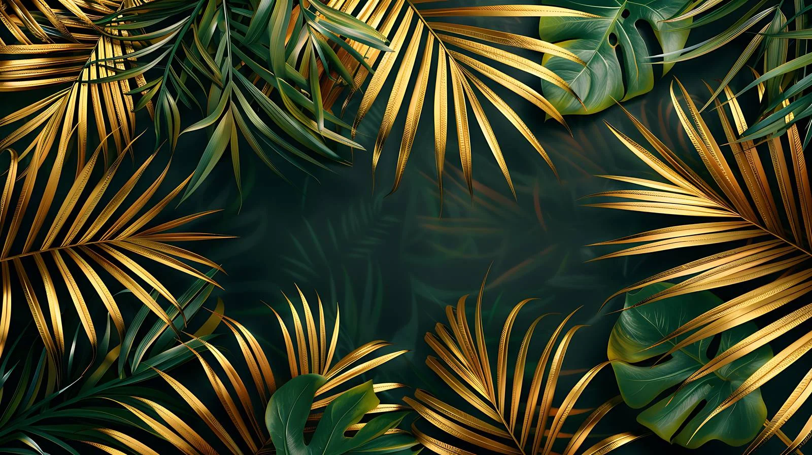 Tropical Palm Leaf Layout — free download from Dotvec