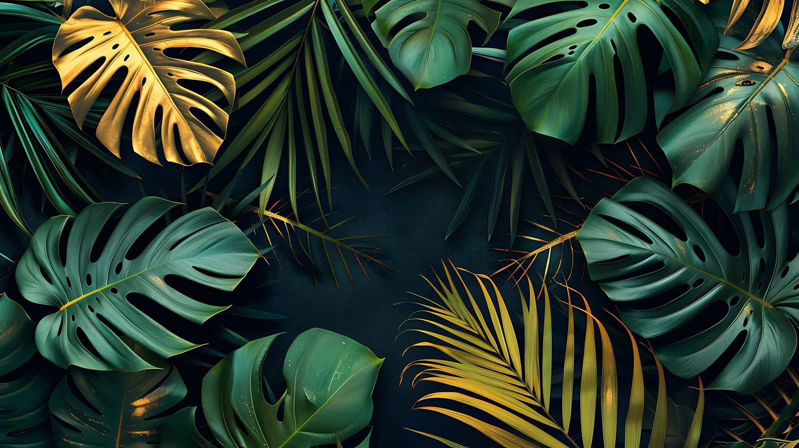 Tropical Palm Leaf Creative Layout — free download from Dotvec