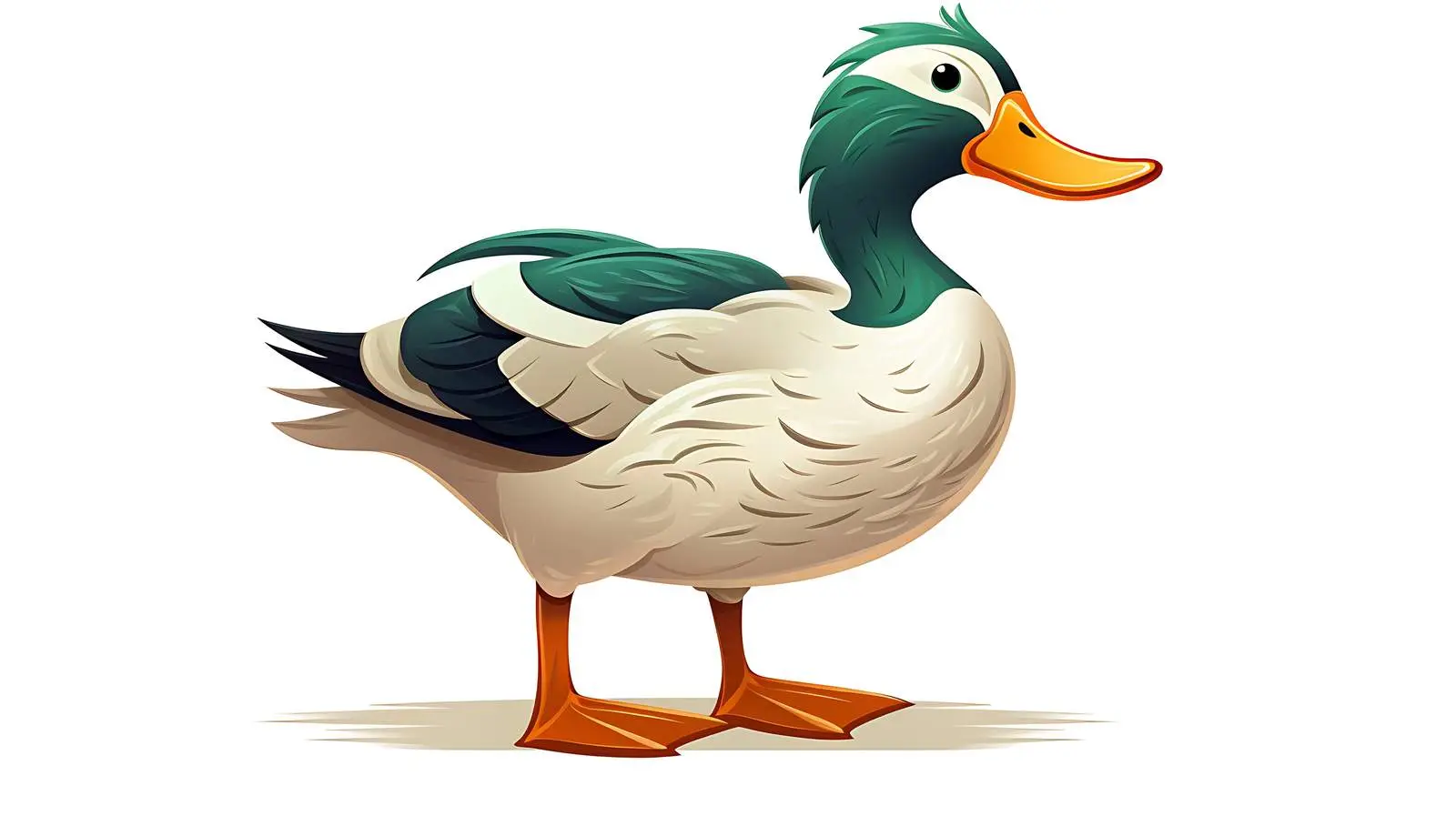 Vibrant Mallard Duck Cartoon Illustration — free download from Dotvec