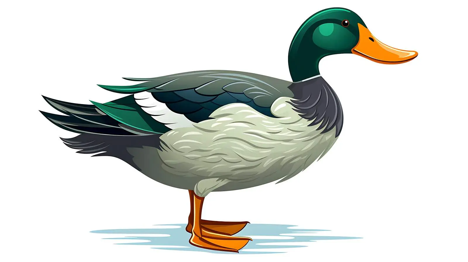 Vibrant Mallard Duck Cartoon Vector Illustration — free download from Dotvec