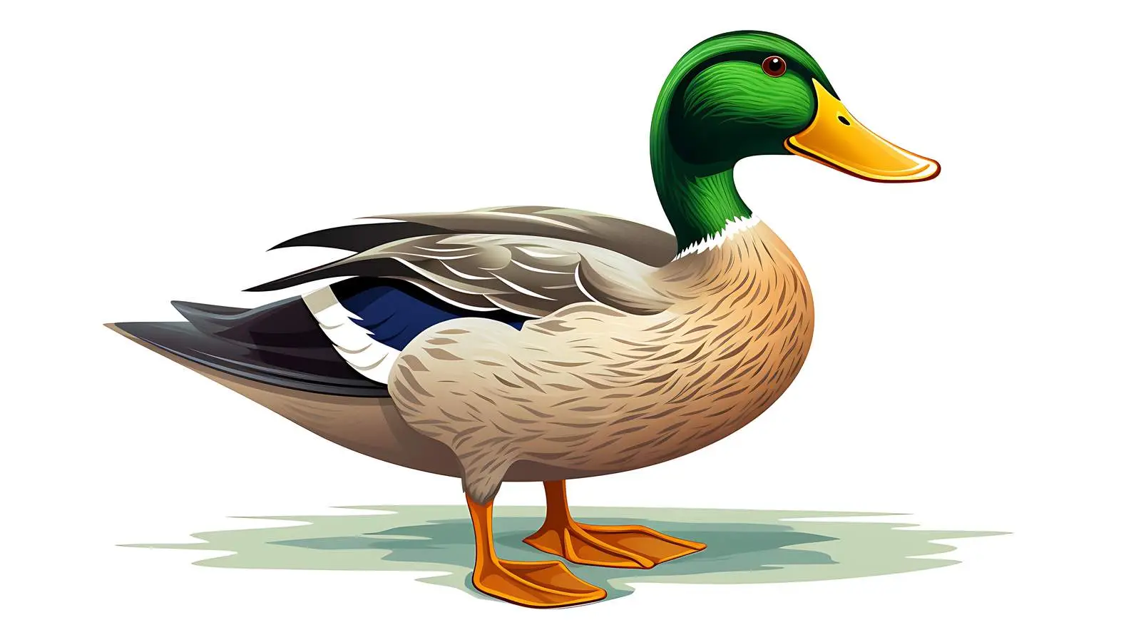 Vibrant Mallard Duck Cartoon Illustration — free download from Dotvec