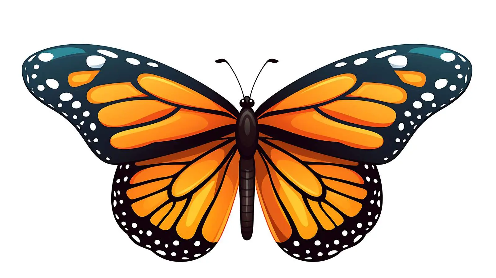 Monarch Butterfly Cartoon Icon — free download from Dotvec