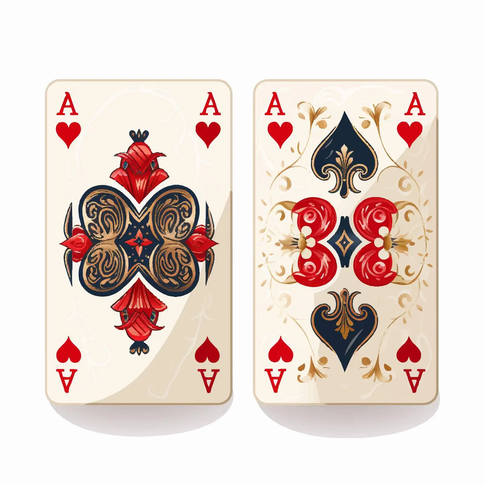 Classic Full Deck Playing Card Design – free card game image from Dotvec