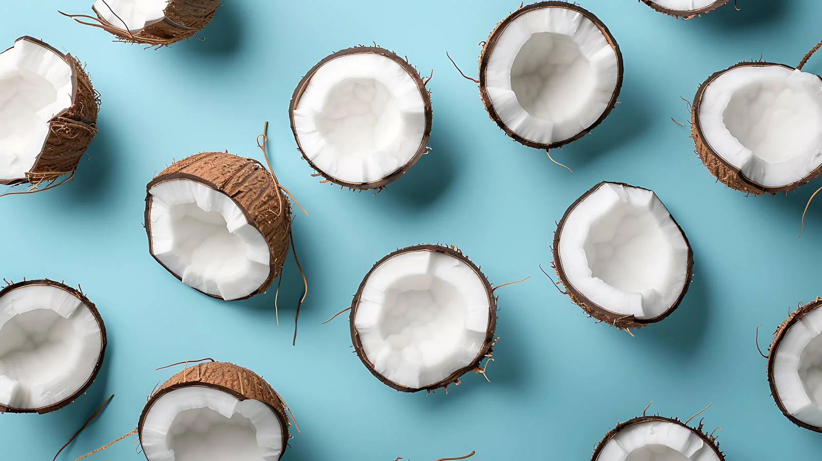 Coconut Creative Pattern on Blue Background — free download from Dotvec