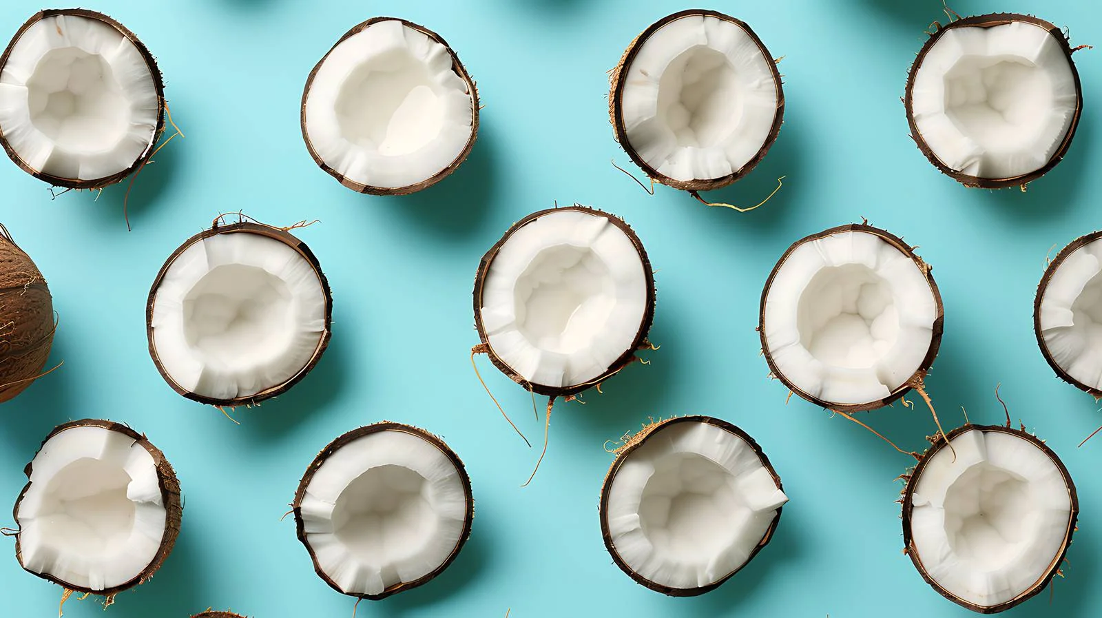 Tropical Coconut Pattern on Blue Background — free download from Dotvec