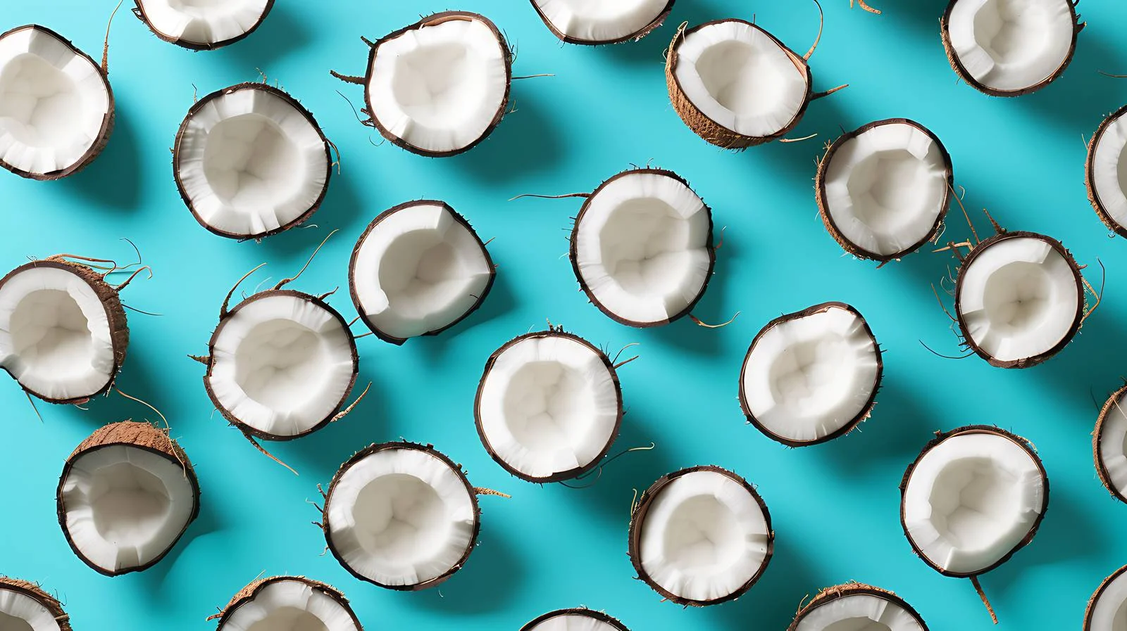 Artistic Coconut Pattern on Blue Background — free download from Dotvec