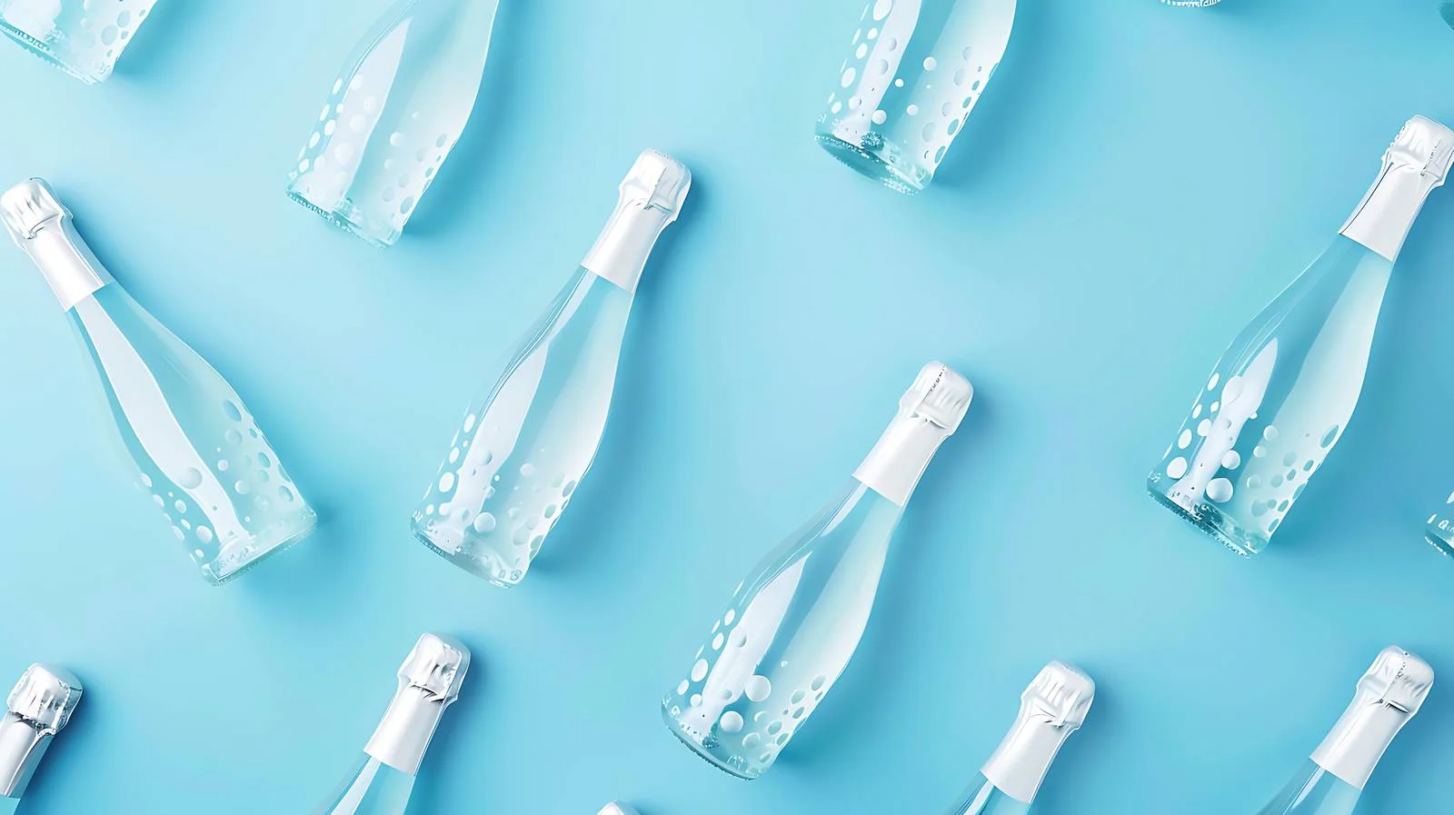 Elegant Champagne Bottle on Blue Pattern — free download from Dotvec