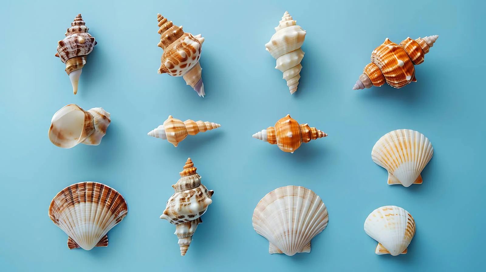 Seashells Blue Composition — free download from Dotvec