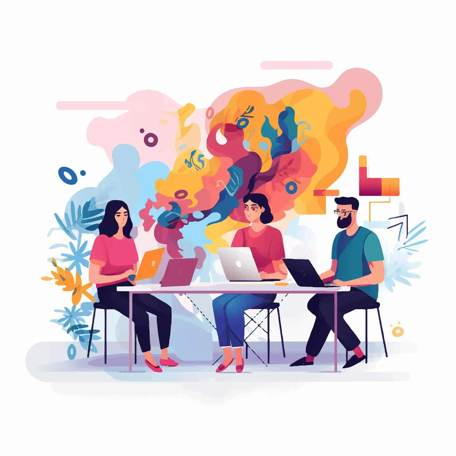 Creative Team Collaboration in Modern Studio — free download from Dotvec