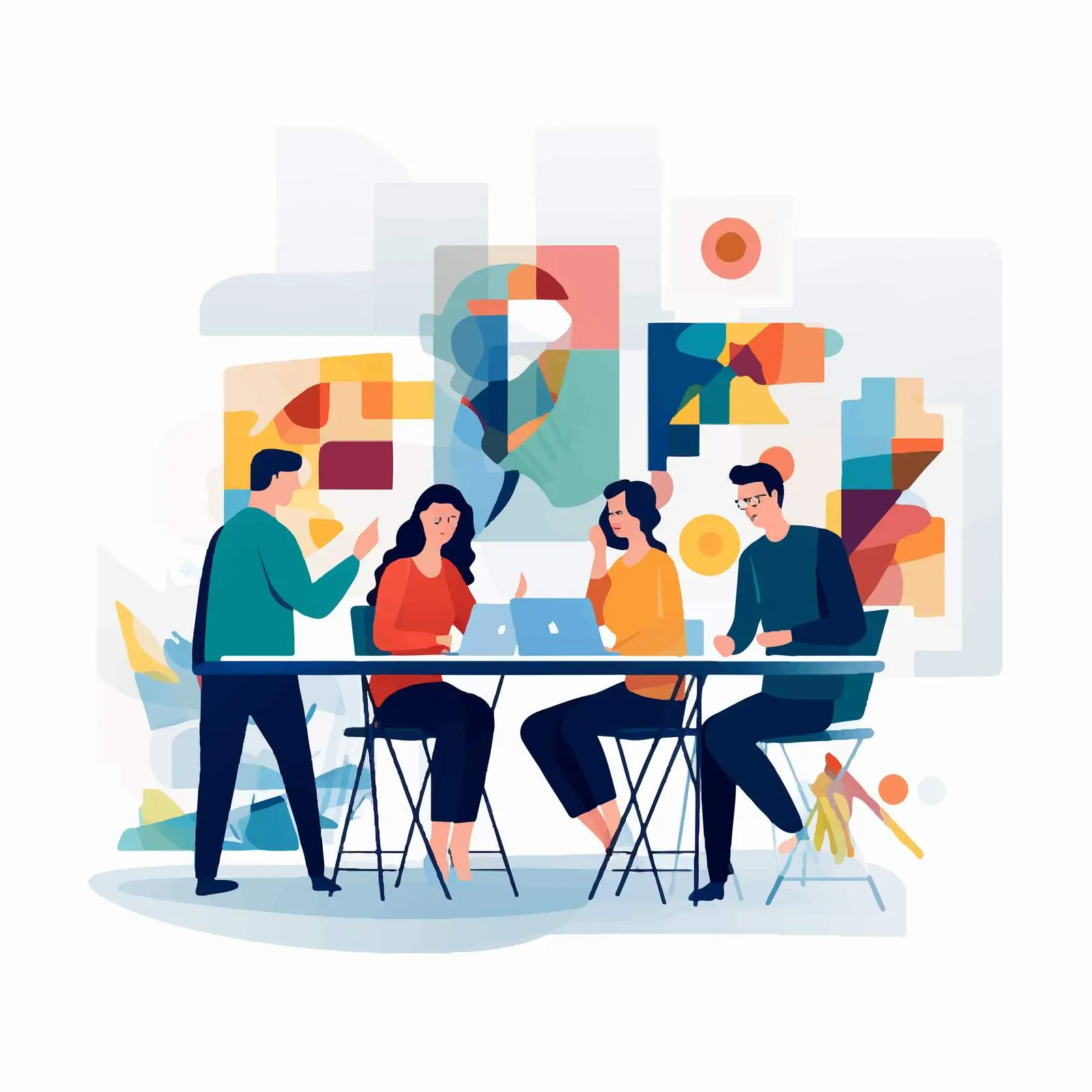 Creative Studio Team Collaboration and Communication – free synergy image from Dotvec