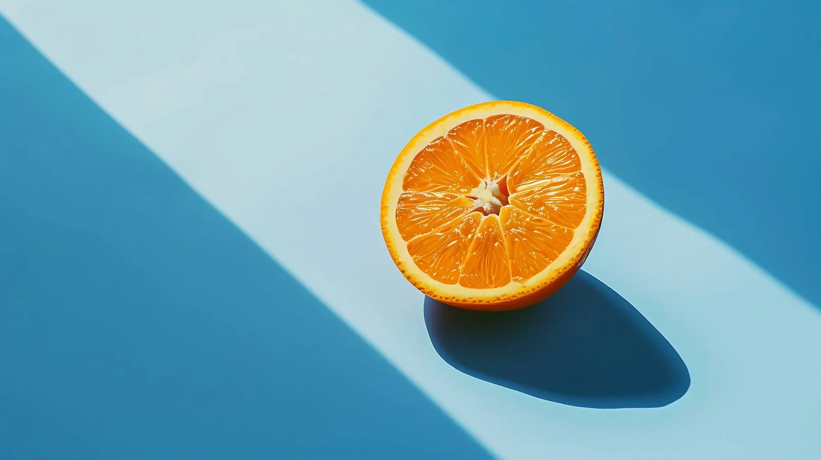 Vibrant Summer Orange Fruit on Blue — free download from Dotvec