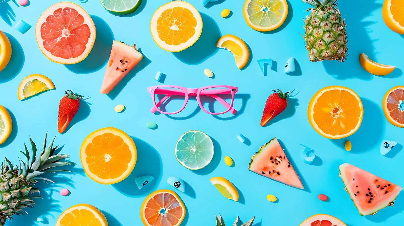 Vibrant Summer Food Pattern — free download from Dotvec