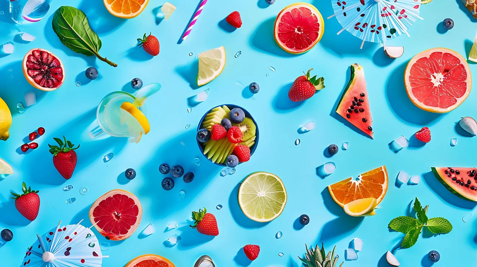 Summer Food Pattern Design — free download from Dotvec