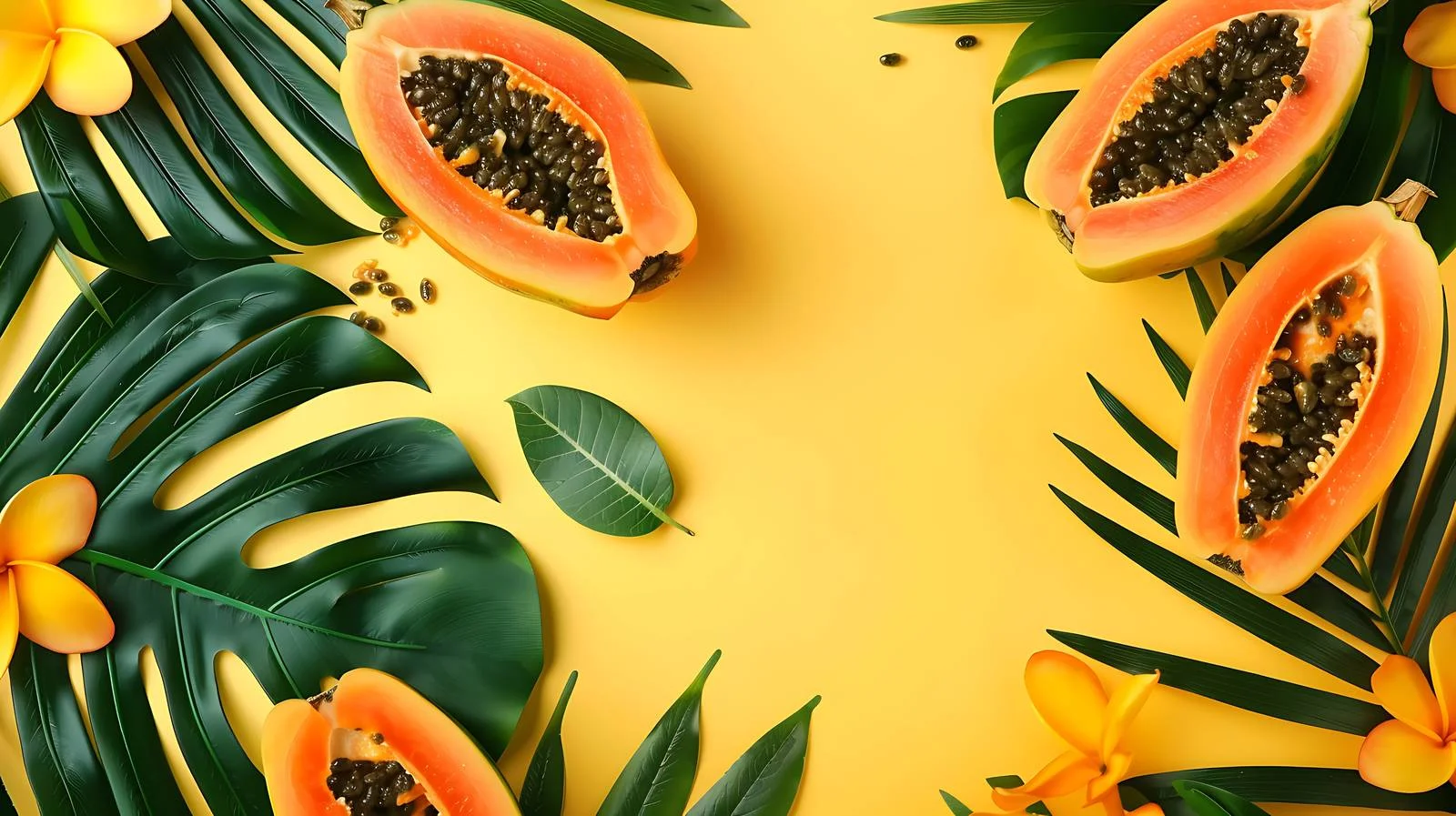 Vibrant Tropical Papaya Composition — free download from Dotvec