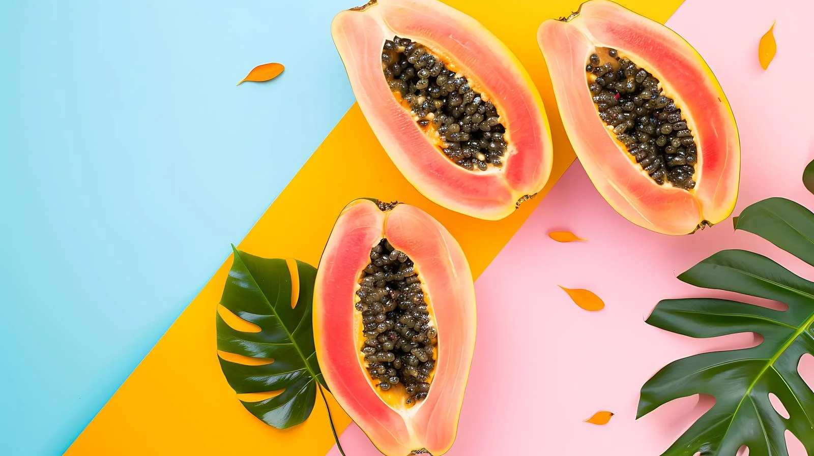 Vibrant Tropical Papaya Layout — free download from Dotvec