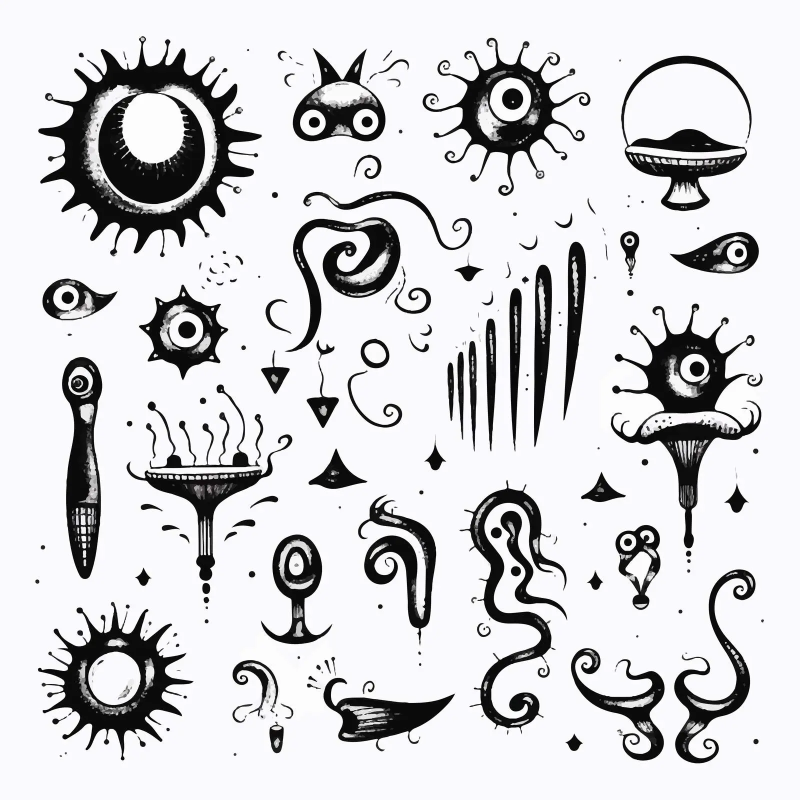 Black and White Grunge Universal Graphics Design – free modern vector art image from Dotvec