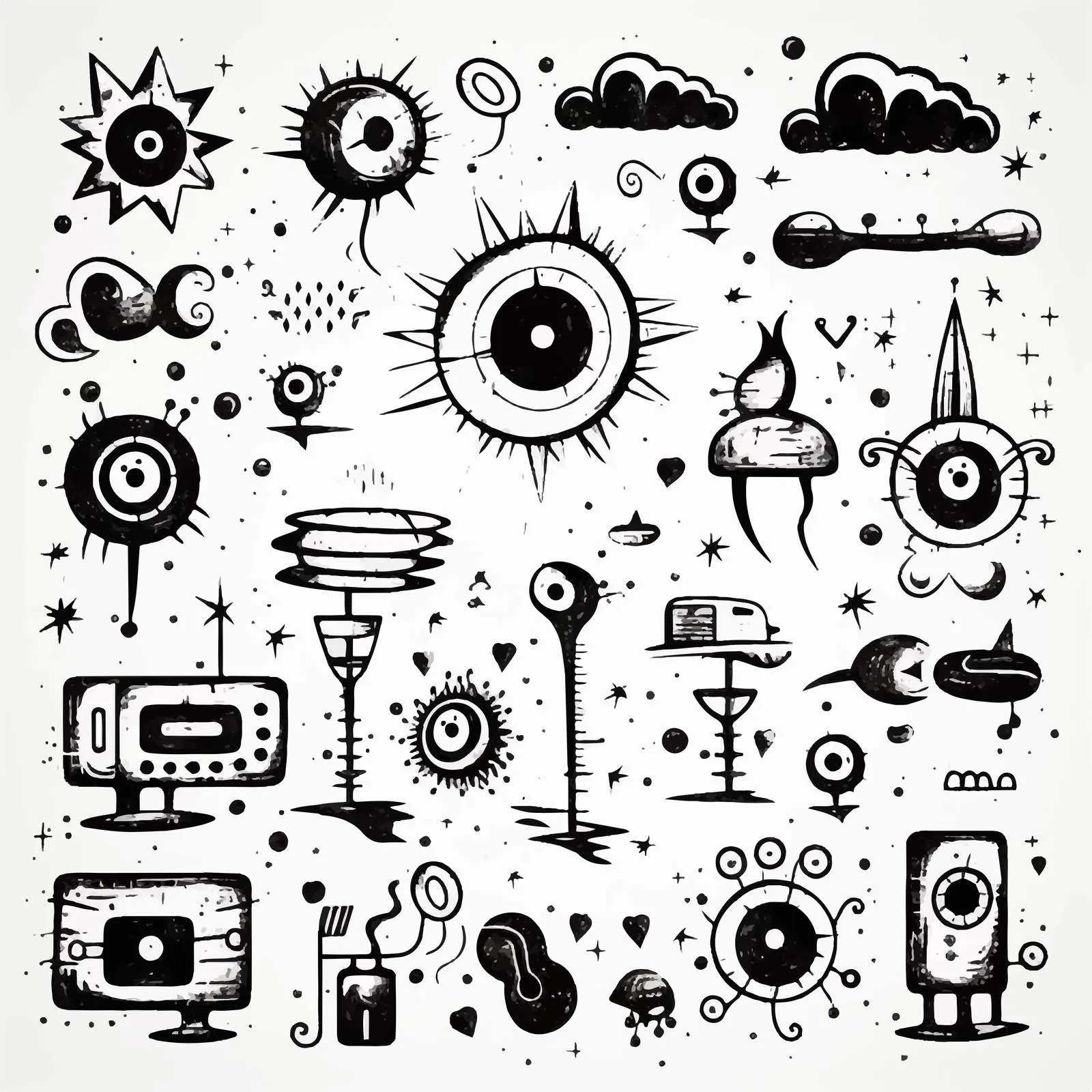 Creative Black and White Grunge Vector Design — free download from Dotvec