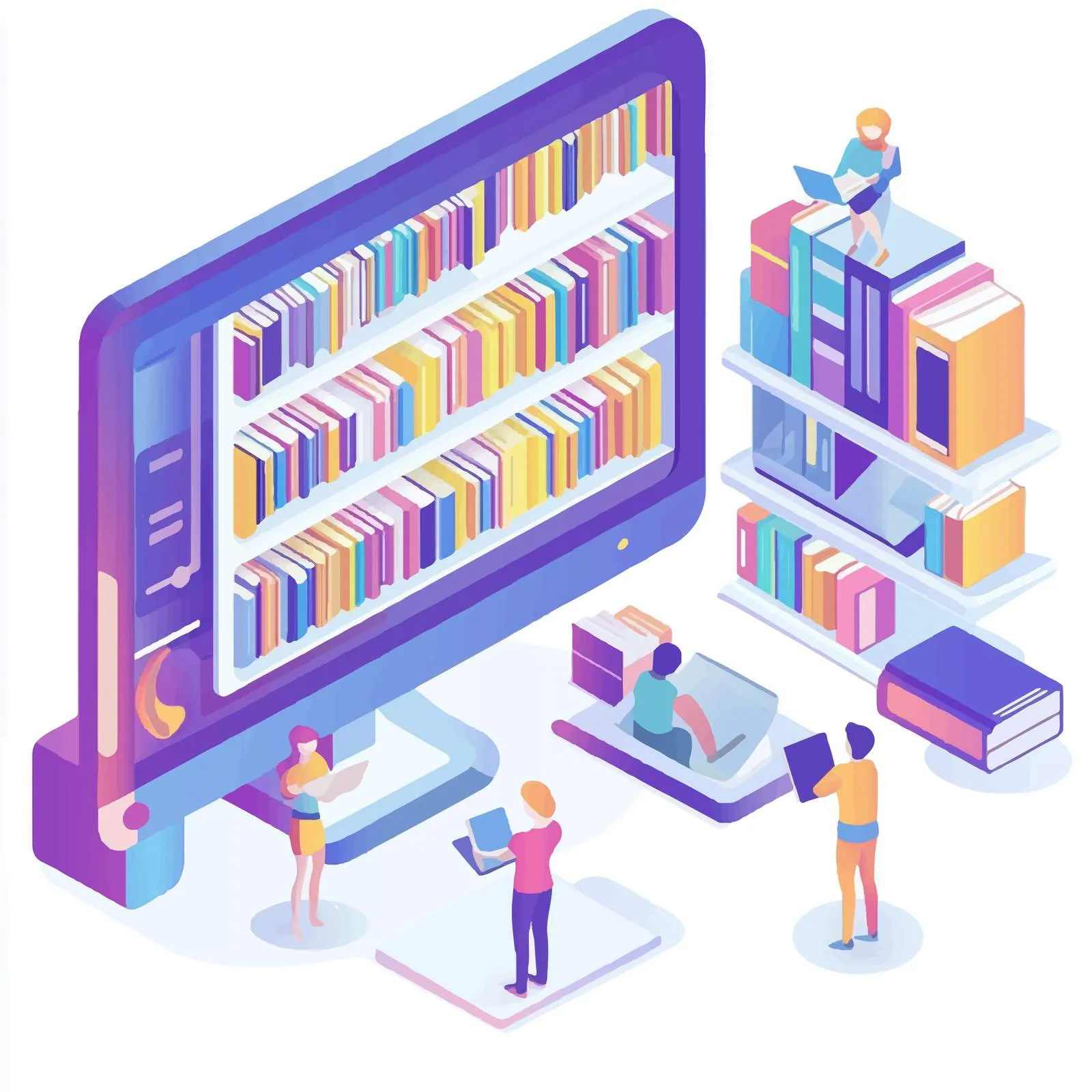 Creative Web Banner Template with Tiny People — free download from Dotvec